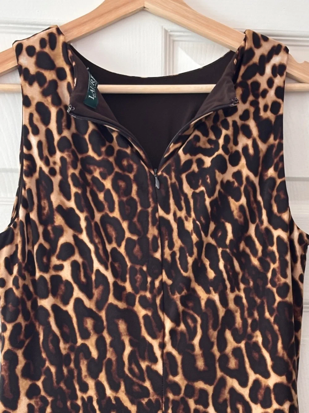LAUREN RALPH LAUREN Animal Print Sheath Dress - Size 10 - Picture 7 of 10